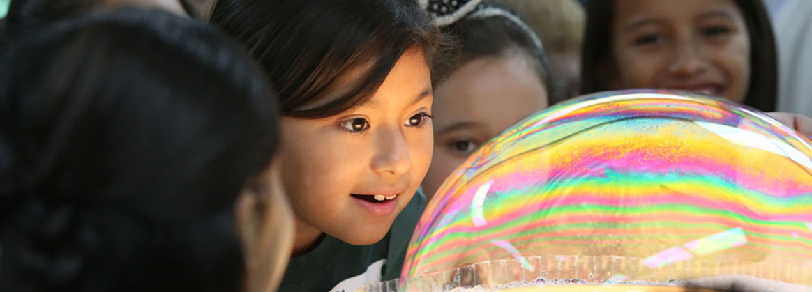 Children attend a STEM event